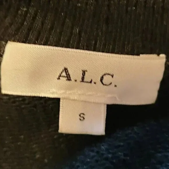 A.L.C. AZALIA RHINESTONE STUDDED PUFF-SLEEVE SWEATSHIRT TOP - Picture 2 of 3